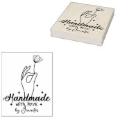 Modern Handgemaakt door (aangepaste naam), Groot Rubberstempel (Gestempeld)