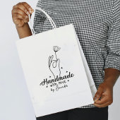 Modern Handgemaakt door (aangepaste naam), Groot Rubberstempel