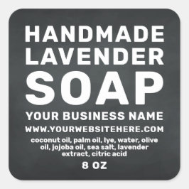 Modern handgemaakt lavendel-alkbord vierkante sticker