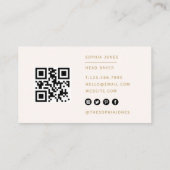 Modern handgemaakt met liefde roze gouden bakkerij visitekaartje (Achterkant)