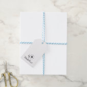 Modern Handgemaakt met Liefde Script Hart Cadeaulabel (Met Touw)