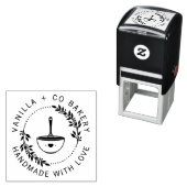 Modern handgemaakt met liefde whisky bakkerij bedr zelfinktende stempel (In situ)