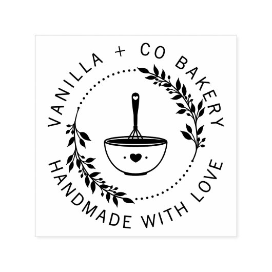 Modern handgemaakt met liefde whisky bakkerij bedr zelfinktende stempel (Design)