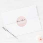 Modern handgemaakt met pure liefde  ronde sticker (Envelop)