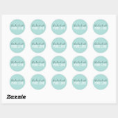 Modern handgemaakt met pure liefde  ronde sticker (Vel)