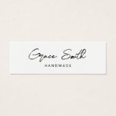 Modern Handgemaakte Zakelijke Kleding Label Hang L Mini Visitekaartjes (Voorkant)