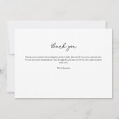 Modern handgeschreven 3 foto Baby shower dank u Bedankkaart (Achterkant)