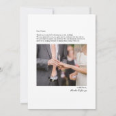 Modern handgeschreven 4 foto's bruiloft bedankkaart (Achterkant)