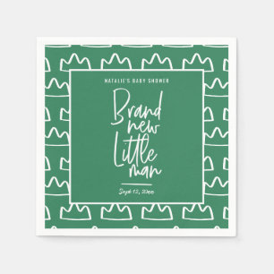 Modern handgeschreven baby shower servet