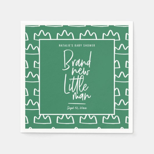 Modern handgeschreven baby shower servet (Voorkant)