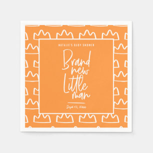 Modern handgeschreven baby shower servet