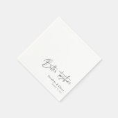 Modern handgeschreven: beter samen bruiloft decor servet (Hoek)