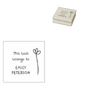 Modern handgeschreven bibliotheekboek met aangepas rubberstempel (Gestempeld)