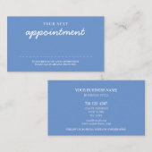 Modern handgeschreven, blauwe herinnering afsprakenkaartje (Voorkant / Achterkant)