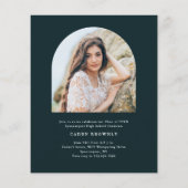 Modern handgeschreven boog foto Afstuderen (Achterkant)