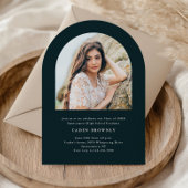 Modern handgeschreven boog foto Afstuderen Kaart