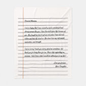 Modern handgeschreven briefpapier voor Notitieboek Fleece Deken (Voorkant)