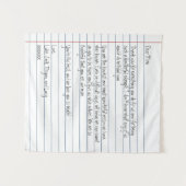 Modern handgeschreven briefpapier voor Notitieboek Wandkleed (Voorkant (horizontaal))