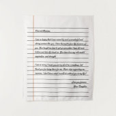 Modern handgeschreven briefpapier voor Notitieboek Wandkleed (Voorkant)