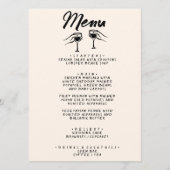 Modern handgeschreven getekend eigenzinnige bruil menu (Voorkant)