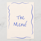Modern handgeschreven getekend funky eigenzinnige  menu (Achterkant)