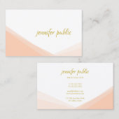 Modern Handgeschreven Goud Script Elegante Sjabloo Visitekaartje (Voorkant / Achterkant)