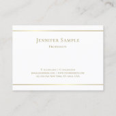Modern handgeschreven gouden script Glamour Luxe D Visitekaartje (Achterkant)