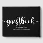 Modern handgeschreven handgeschreven handgeschreve gastenboek (Achterkant)