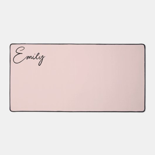 Modern Handgeschreven Handtekening Script Blush Bureaumat (Voorkant)