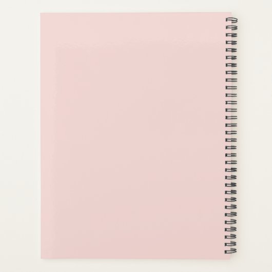 Modern Handgeschreven Handtekening Script Blush Planner (Achterkant)