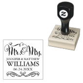 Modern handgeschreven huwelijksmonogram rubberstempel (Gestempeld)