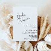 Modern handgeschreven kalligrafie baby shower kaart