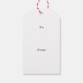 Modern Handgeschreven Kerstmis in Goud Cadeaulabel (Achterkant)
