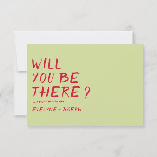 Modern Handgeschreven Kleurrijke Retro Fun Bold Br RSVP Kaartje (Achterkant)