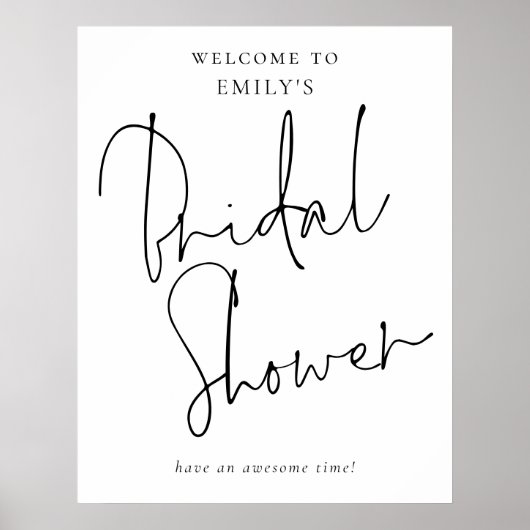 Modern Handgeschreven Manuscript Onthaal aan Vrijg Poster (Voorkant)