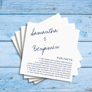 Modern handgeschreven marineblauw vun veiling brui servet