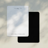 Modern Handgeschreven Monogrammed Initiaal & Naam Notitiekaartje