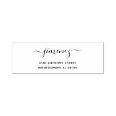 Modern Handgeschreven Naam en retouradres 08c. Zelfinktende Stempel (Design)
