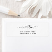 Modern Handgeschreven Naam en retouradres 08e. Etiket (Insitu)