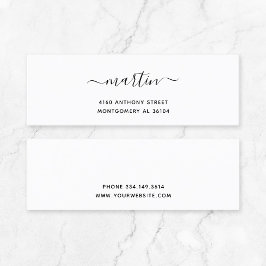 Modern Handgeschreven Naam en retouradres 08e. Mini Visitekaartje