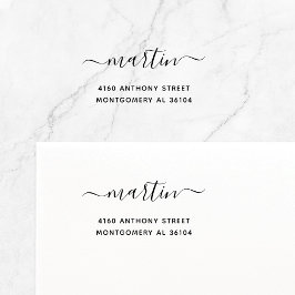 Modern Handgeschreven Naam en retouradres 08e. Zelfinktende Stempel