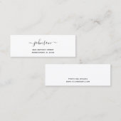 Modern Handgeschreven Naam & het Adres van de Teru Mini Visitekaartje (Voorkant / Achterkant)