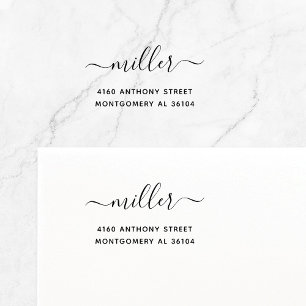 Modern Handgeschreven Naam & het Adres van de Teru Zelfinktende Stempel