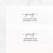 Modern Handgeschreven Naam & Return-adres 08a. Etiket