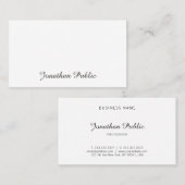 Modern handgeschreven naamschrift Eenvoudige Sjabl Visitekaartje (Voorkant / Achterkant)