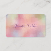 Modern handgeschreven pasteelkleurig handgeschreve visitekaartje (Voorkant)