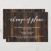 Modern Handgeschreven Planwijziging Rustiek Hout Kaart (Voorkant / Achterkant)