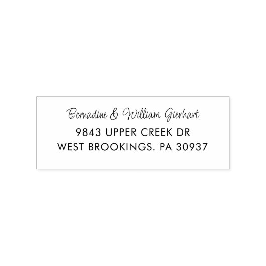 Modern handgeschreven retouradres rubberstempel (Afrduk)