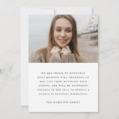 Modern handgeschreven script 2 Afstuderen foto's Aankondiging (Achterkant)