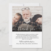 Modern handgeschreven script 2-foto begrafenis/doo bedankkaart (Achterkant)